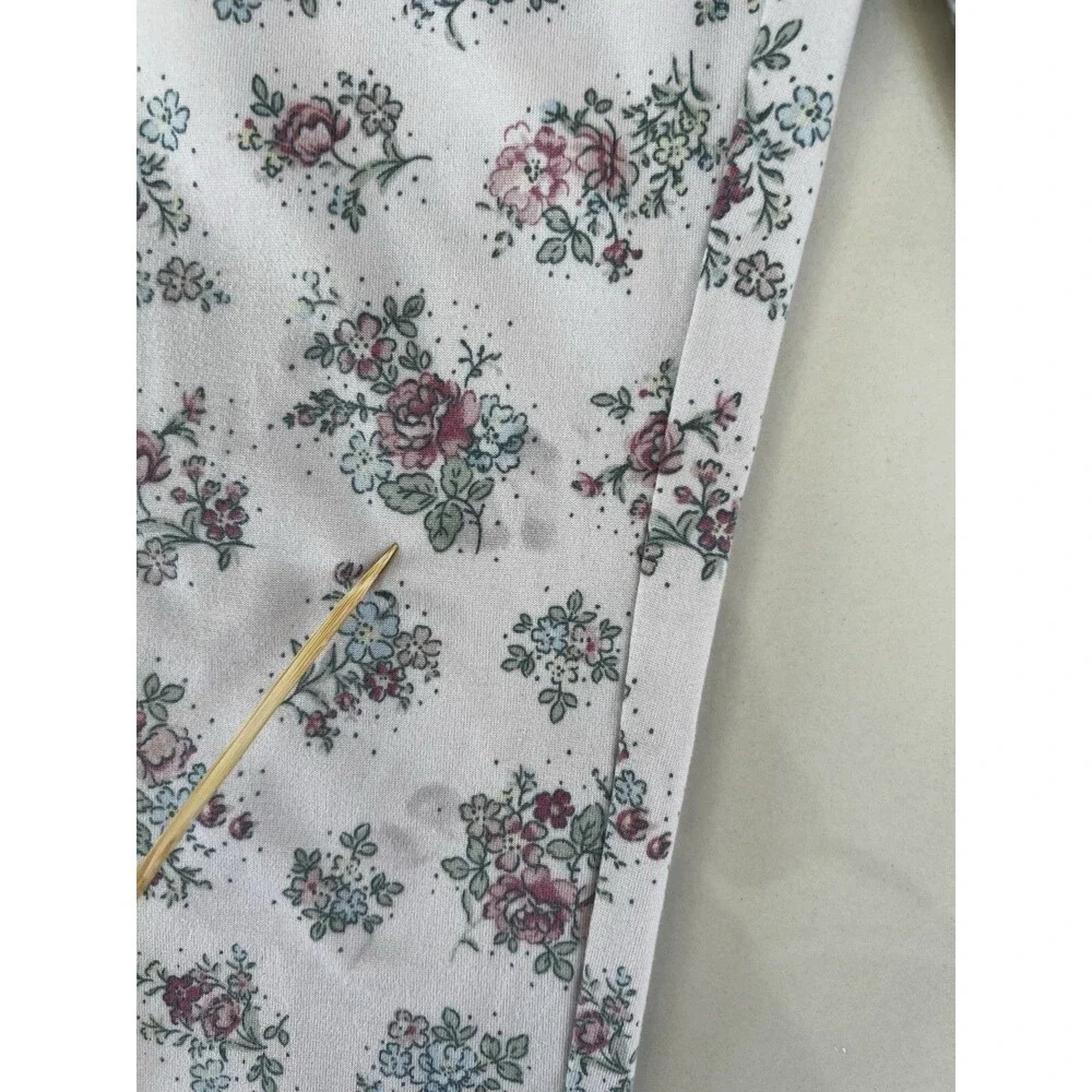 LAURA ASHLEY Pink Floral Pajamas Pj Set Cottage Core Cute Sleepwear soft 6